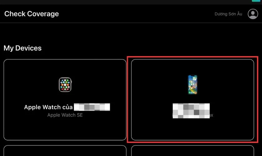 Chọn v&agrave;o thiết bị iPhone cần check ng&agrave;y k&iacute;ch hoạt